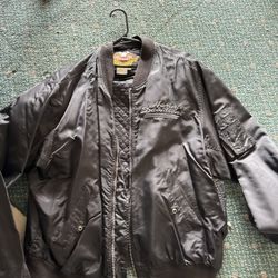 Harley Davidson Flight Jacket Style And Letterman Jacket