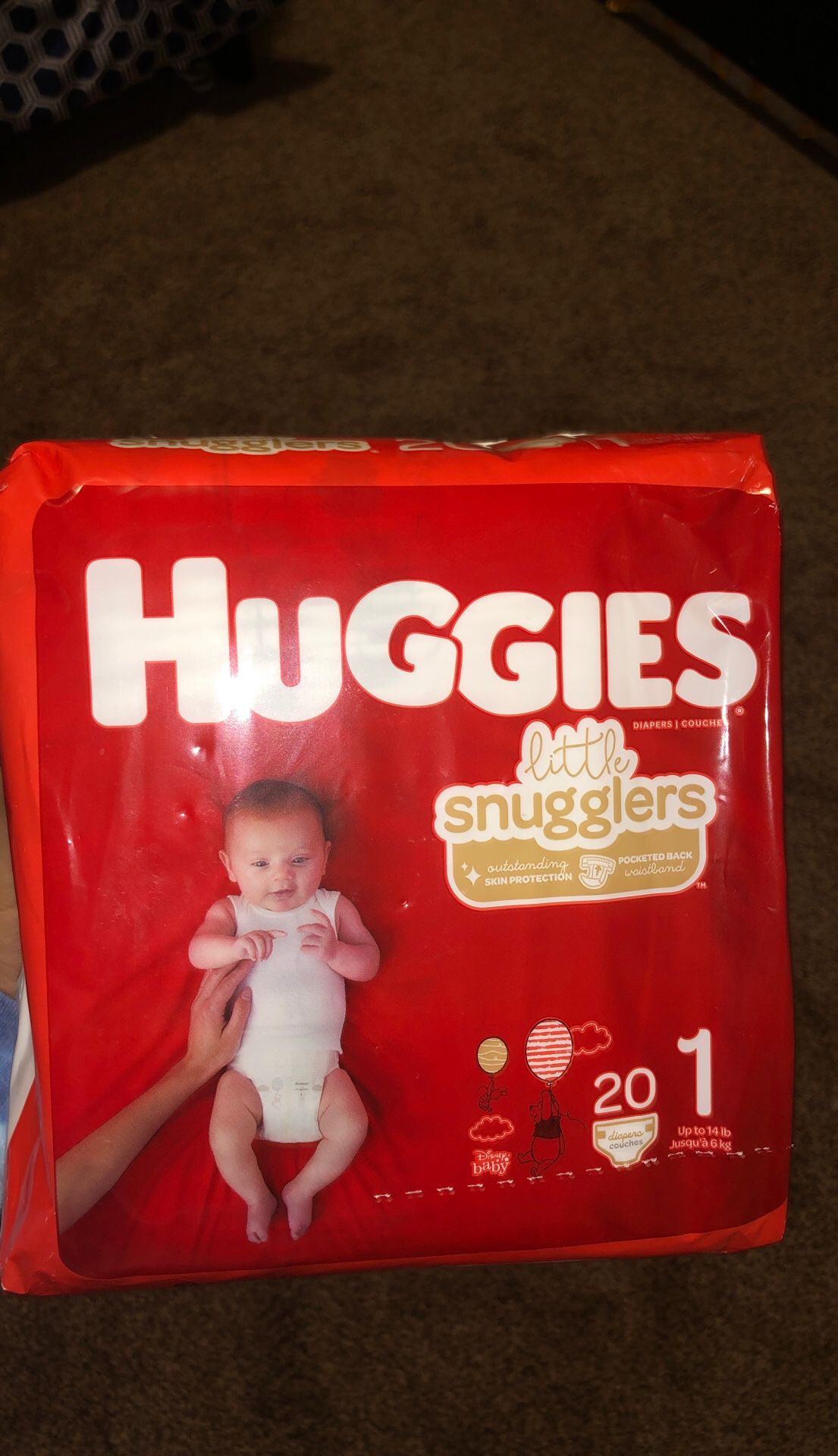 5 packs of Huggies