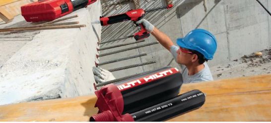 Hilti epoxy RE 500 V3 Rebar Anchor structural conections  