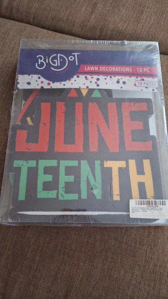Juneteenth - Outdoor Lawn Sign - Freedom Day Party Yard Sign - 10 Piece