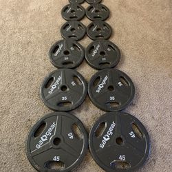 Olympic Weight Plates - Total 265 Pounds 