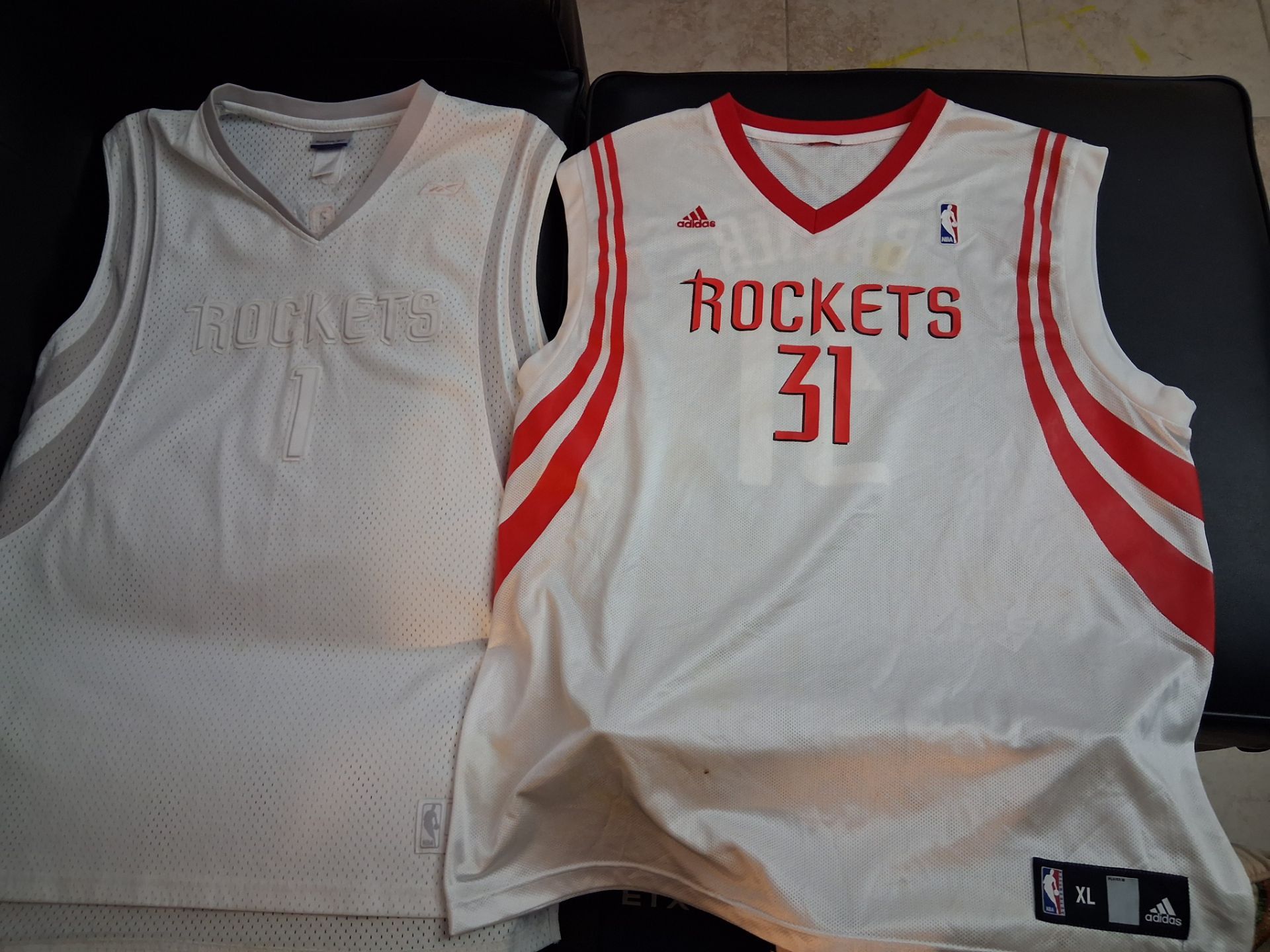 2 Rockets Jerseys XL $45 Dlls. Both.