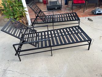 Metal Outdoor Lounge Chair Set Of 2