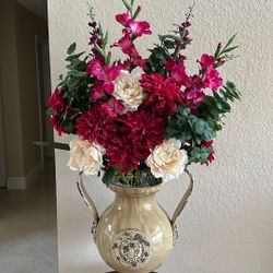 Silk Flowers & Vase - Large