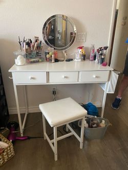 White vanity