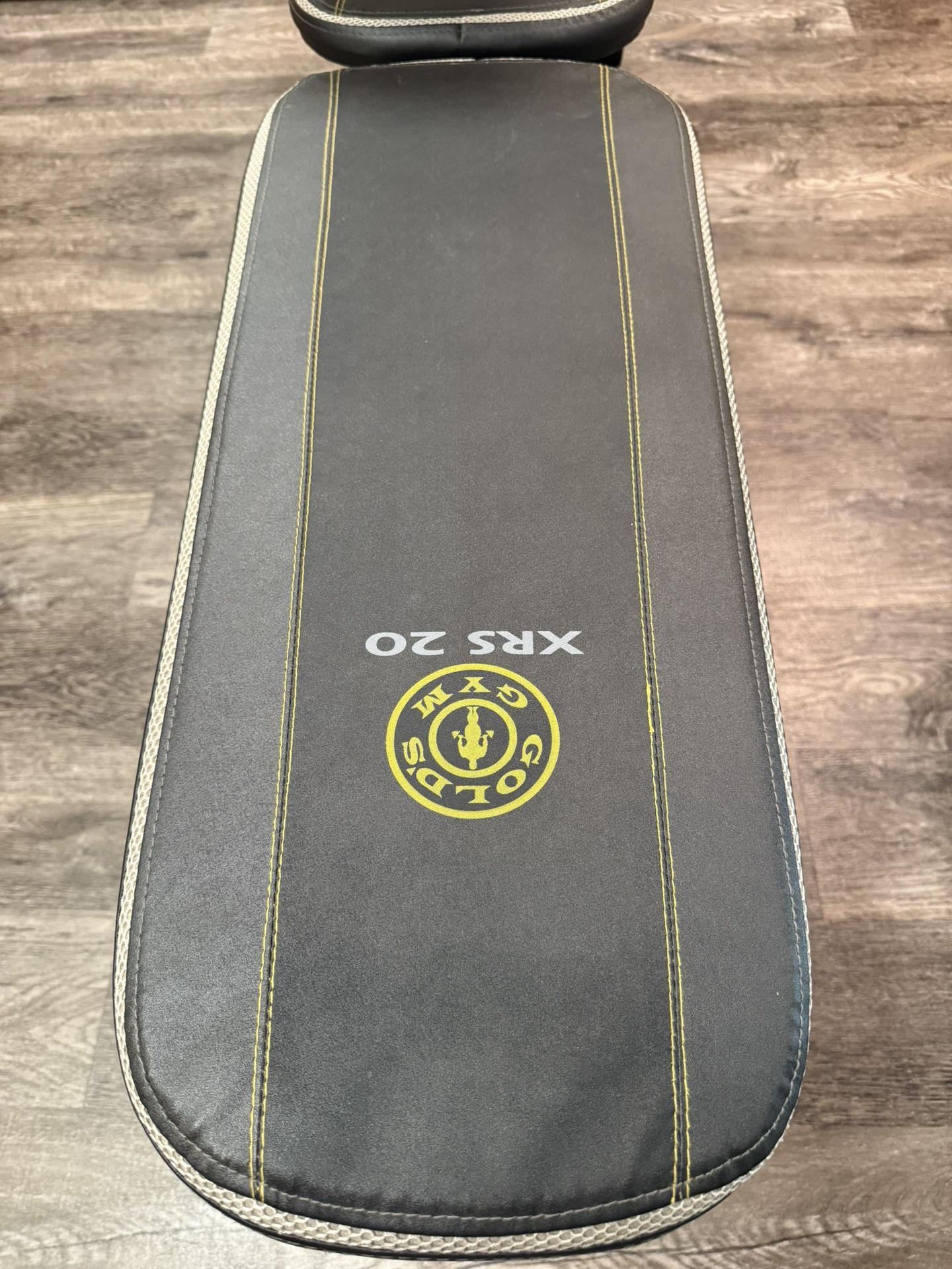 Gold's Gym XRS 20 Adjustable Olympic Workout Bench with weights