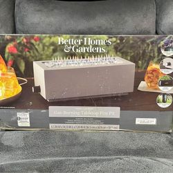 Better Homes and Gardens Tremont 14" Rectangle Tabletop Gas Burning Fire Pit