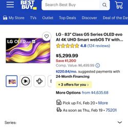 LG OLED TV G5 Series 83’’