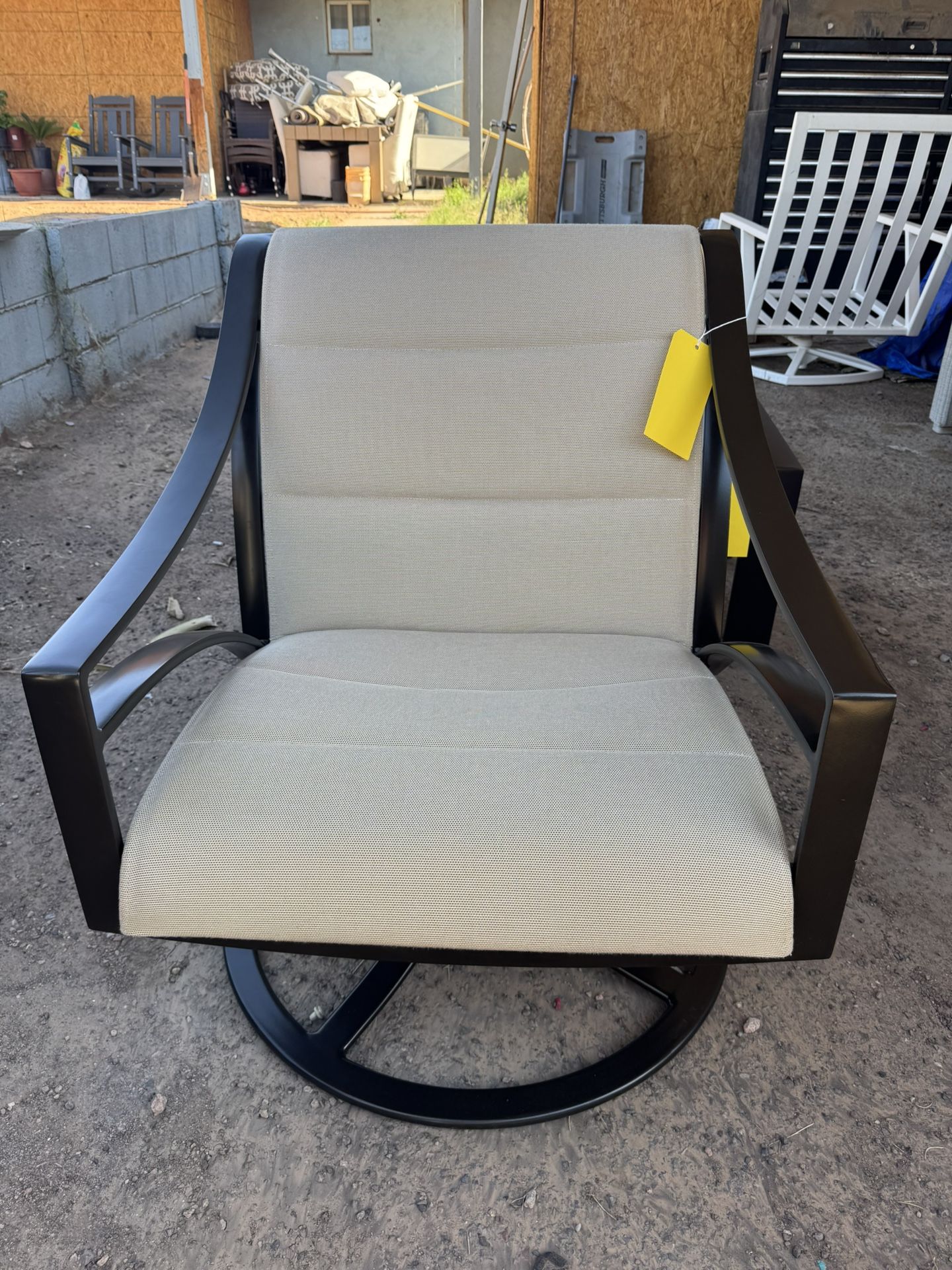 Brown Jordan Padded Sling Swivel Chair