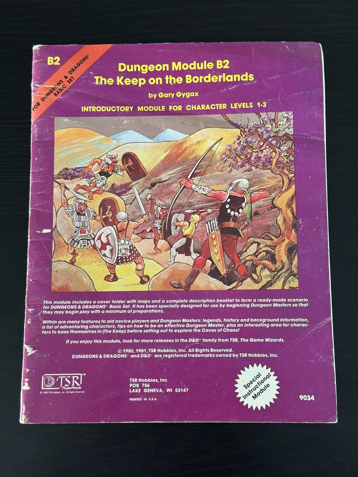 Dungeons & Dragons Module B2 - The Keep on the Borderlands 1981 TSR#9034