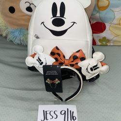 Glow In The Dark Halloween Mickey Loungefly And Minnie Headband