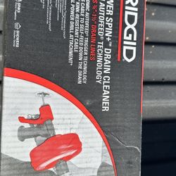 Rigid Power Spin+ 1/4 in. x 25 ft. Hybrid Drain Cleaning Snake Auger Manual or Drill Operated Home Shop Garage Job site Work Tool Bathroom Kitchen Pip