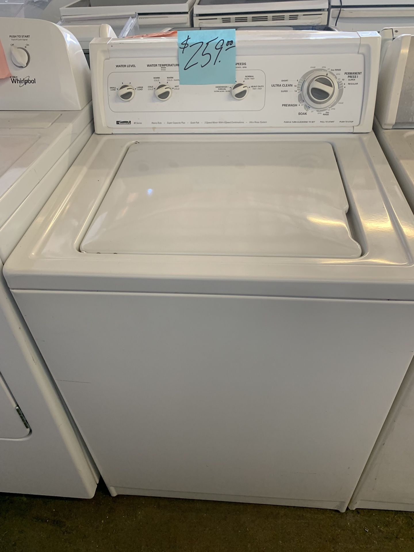 Kenmore Washing Machine Washer Great Condition .    Warehouse pricing.  Warranty . Delivery Available . 2522 Market st. 33901 