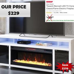 Tv Console With Fireplace