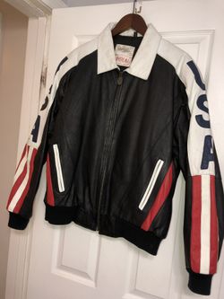 Large USA Genuine Leather Jacket