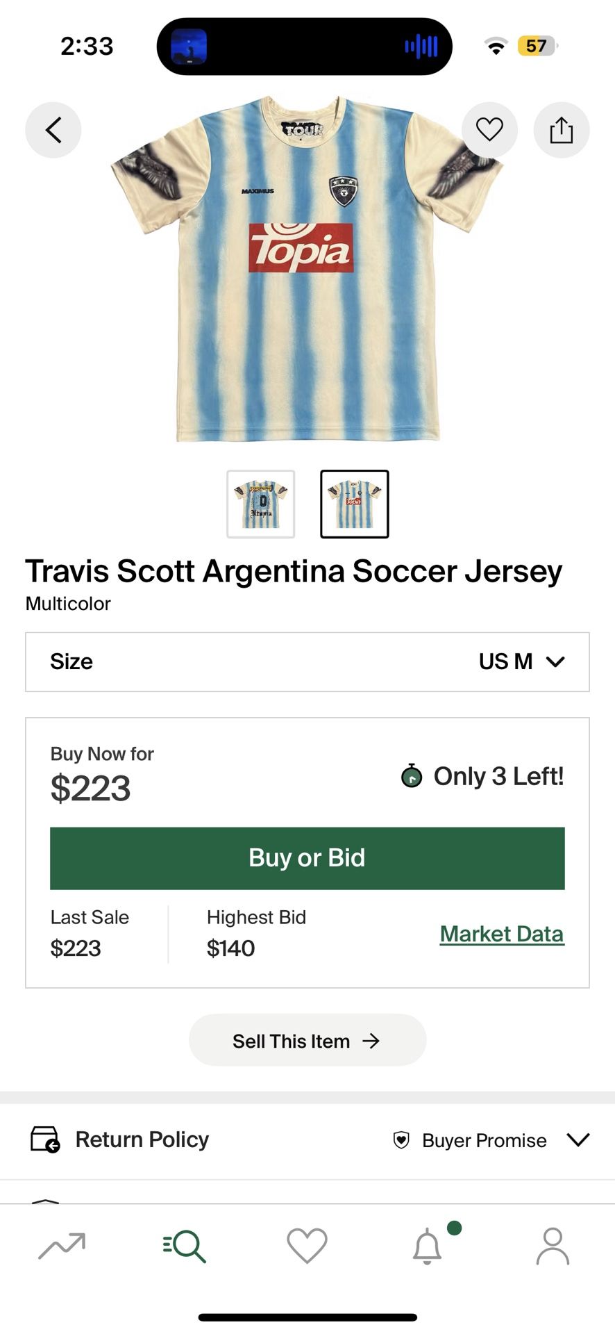 ウェア Travis Scott Argentina Soccer Jersey Travis Scott Argentina Soccer Jersey Multicolor Men's - FW24