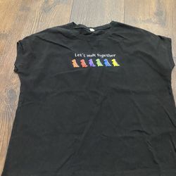 Women’s Dinosaur Shirt Size Large Let’s Walk Together #6