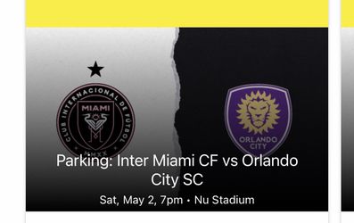 Inter Miami parking Yellow
