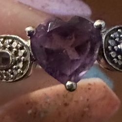 Amethyst Heart ring