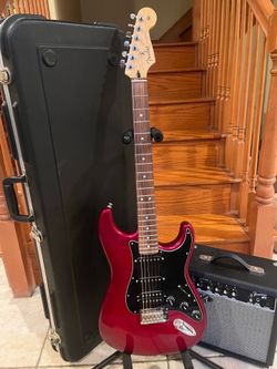 Fender MIM LTD Edition Stratocaster (Mint) w/ Hardshell Case, Fender Amp