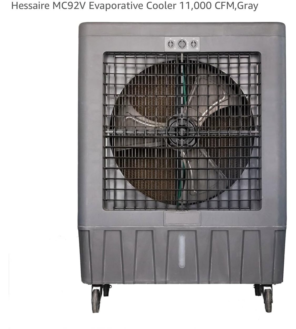 Hessaire MC92V Evaporative Cooler 11,000 CFM,Gray. Portable