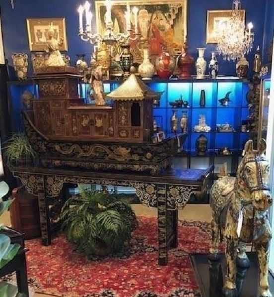 Antique Chinese Boat Table