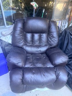 Leather recliner