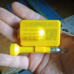 (QTY. 275+) Yellow HM-UHF-B, RFID Tamper Evident Bolt Seal Cargo Container Truck