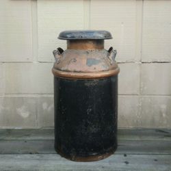 Vintage Metal Milk Can 