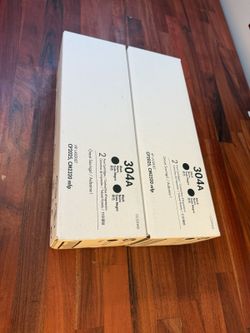 HP 304A (CC530A) Genuine Black Toner Cartridge 2-pack 4 Total SEALED EXP 2016