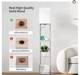 2 GRAY LAMPS WITH SHELVE