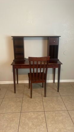 Wooden Desk and Chair