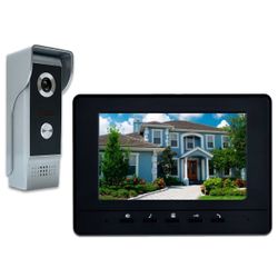 7 Inches Video Doorbell Door Phone System HD Camera Kits Support Unlock