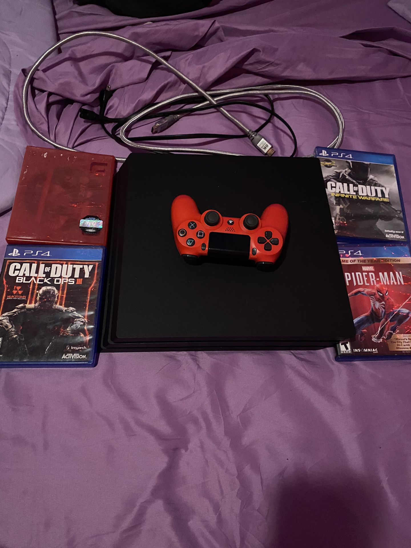 Ps4 Pro 870 Gb With Controller And 4 Games
