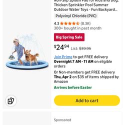 Splash Pad Kids / Dogs New 