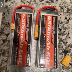 Nihewo 4S Lipo Battery, 14.8V Lipo Battery 6500mAh 60C with Tr Plug Compatible with Maxx X-Maxx RC Buggy Truggy Crawler Monster Truck Car Vehicle, Hel