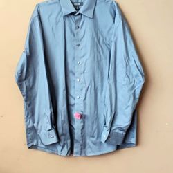 Kenneth Cole Reaction Mens Dress Shirt Size Xl Gray Long Sleeve Button
Down