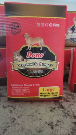Pet Disposable Diapers ( 12 pk Large)