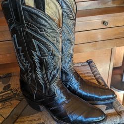 For Sale, Black Shiny Montana Cowboy Boots Size 10 B $130 OBO