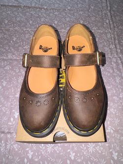 Dr Martens Mary Jane Crazy Horse Flowers