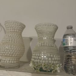 two vases wedding or party decor for flowers 
