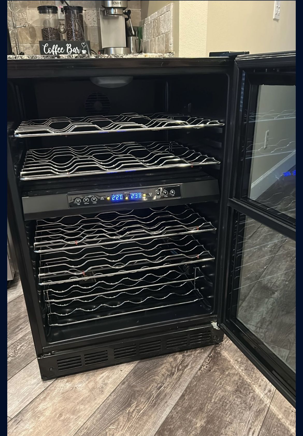 48 Bottle Dual Temp Wine Bottle Cooler
