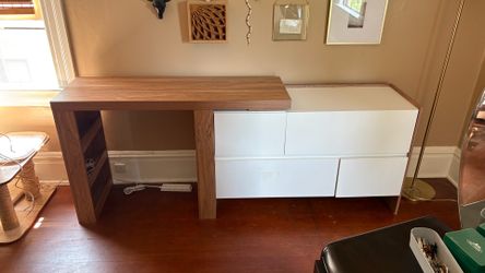 Adjustable Desk/Vanity with Drawer Storage