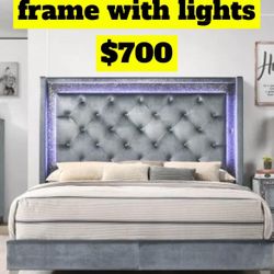 Queen Bed Frame With Led Light 
