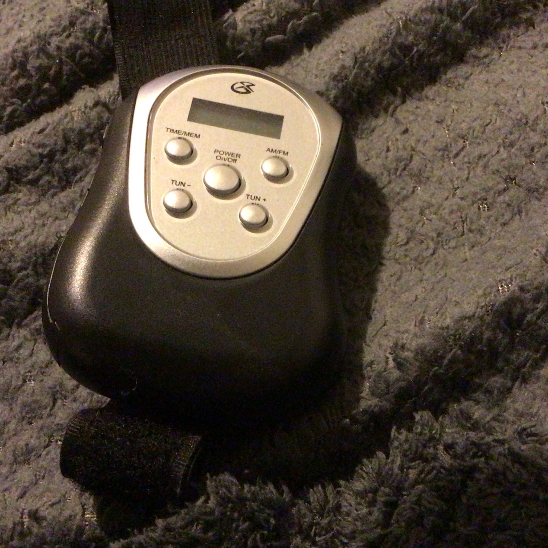 Black And Silver AM/FM Armband Radio