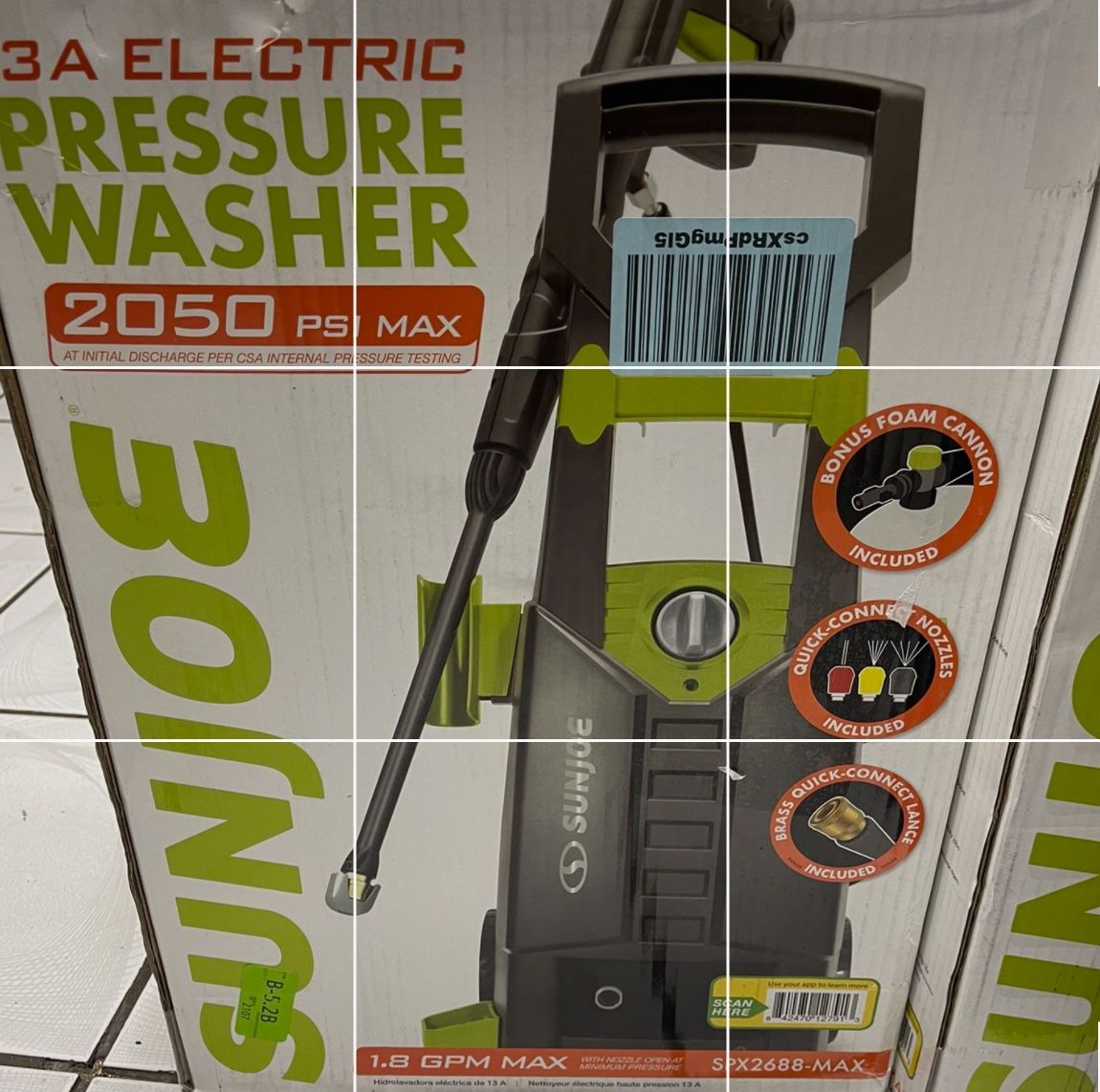 Sunjoe Pressure Washer 13 A electric pressure washer 2050 PSI Brand new,New Products : American Fashion Style Bags On Sale