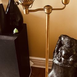 Vintage Hurricane Milk Floor Lamps