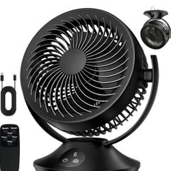12000mAh Rechargeable Desk Fan,Portable Air Circulator Fan-6 Speeds,Timing, 360° Tilt,90° Oscillating Table Fan,Small Quiet Cooling Fan for Bedroom Ho