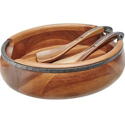 Nambe’ Anvil Salad Bowl with Servers