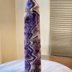 2.8 Lb (1261) Druzy Dream Amethyst Tower Quartz Crystal 